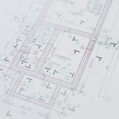Close-up view of an architectural floor plan showcasing design creativity and layout precision.